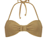 Goldie Shimmer Bandeau Bikini Top, Yellow