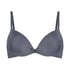 Plunge Padded Underwired Bra, Grey