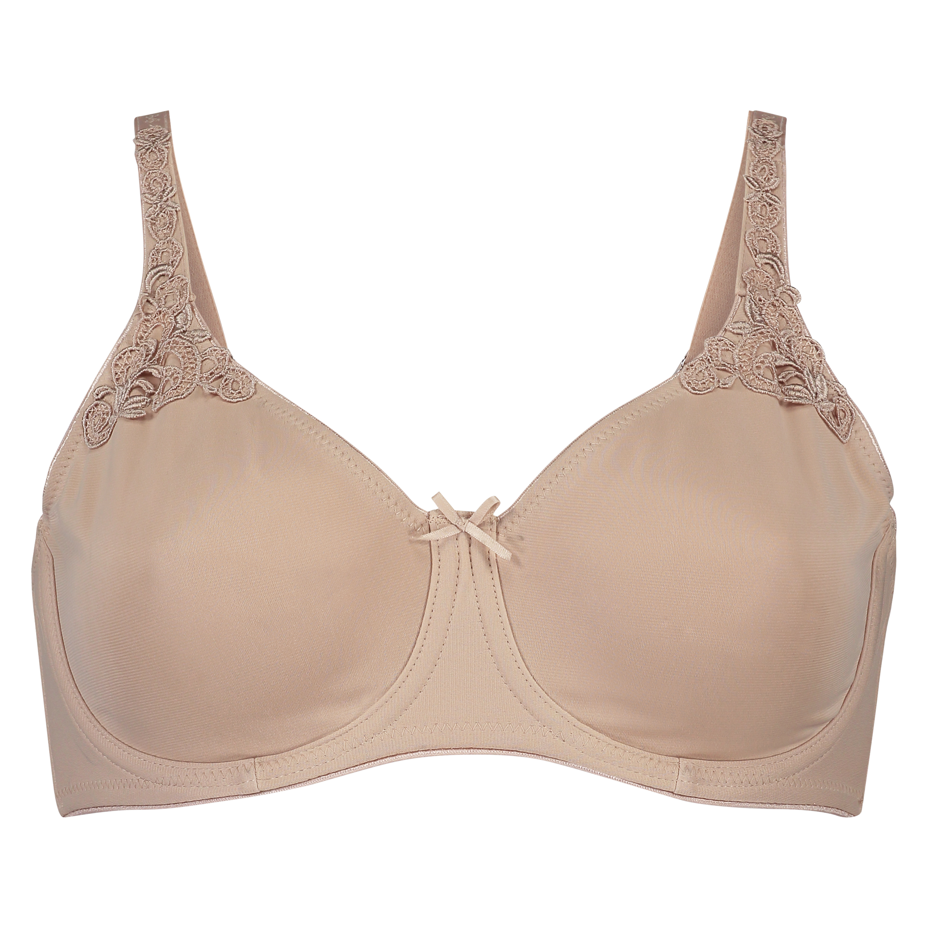 Non-Padded Underwired Minimizer Bra, Beige, main