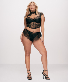 Lace Camille Top, Black