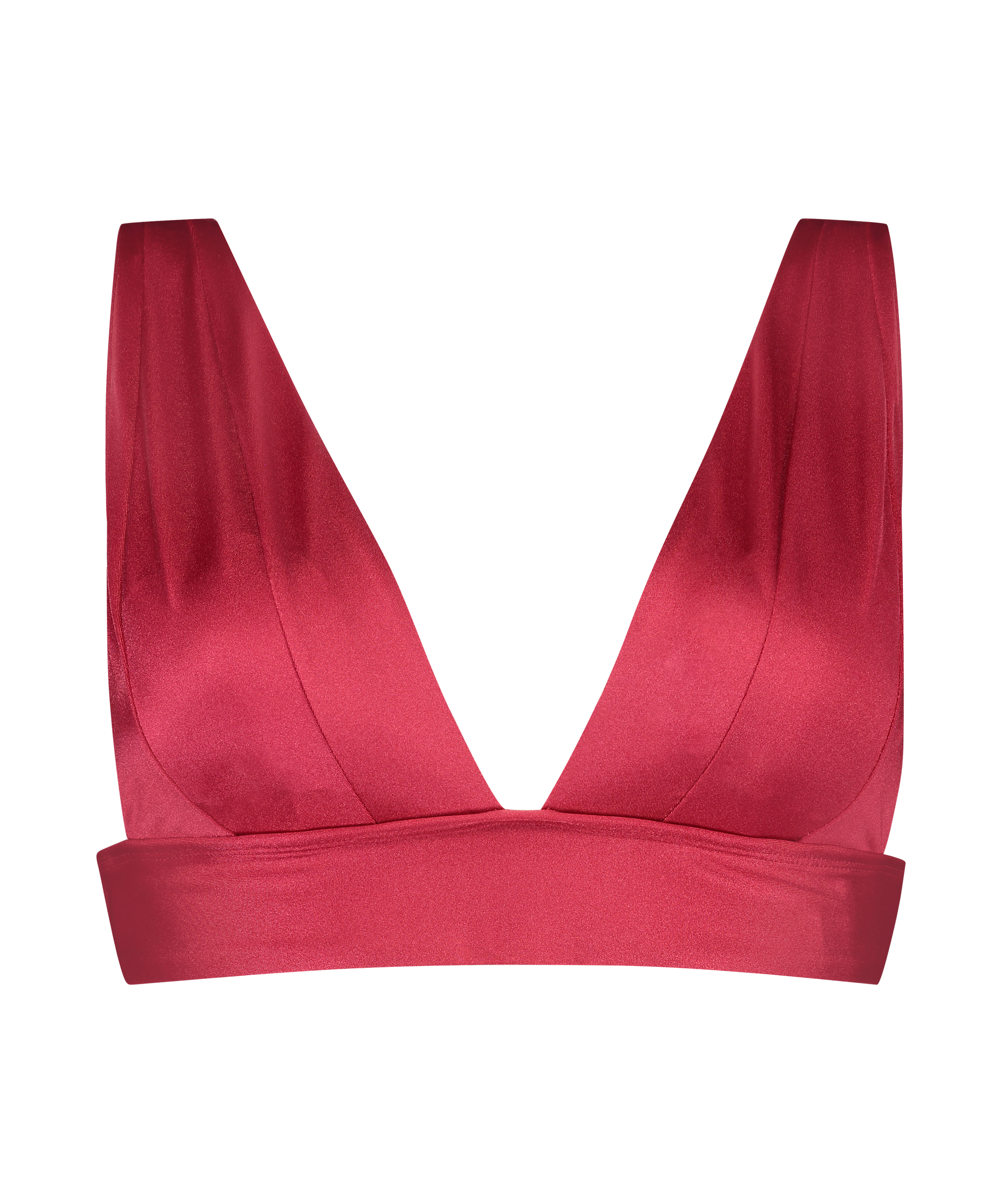 Lola triangle bikini top, Red, main