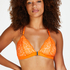 Rose Padded Triangle Bralette, Orange
