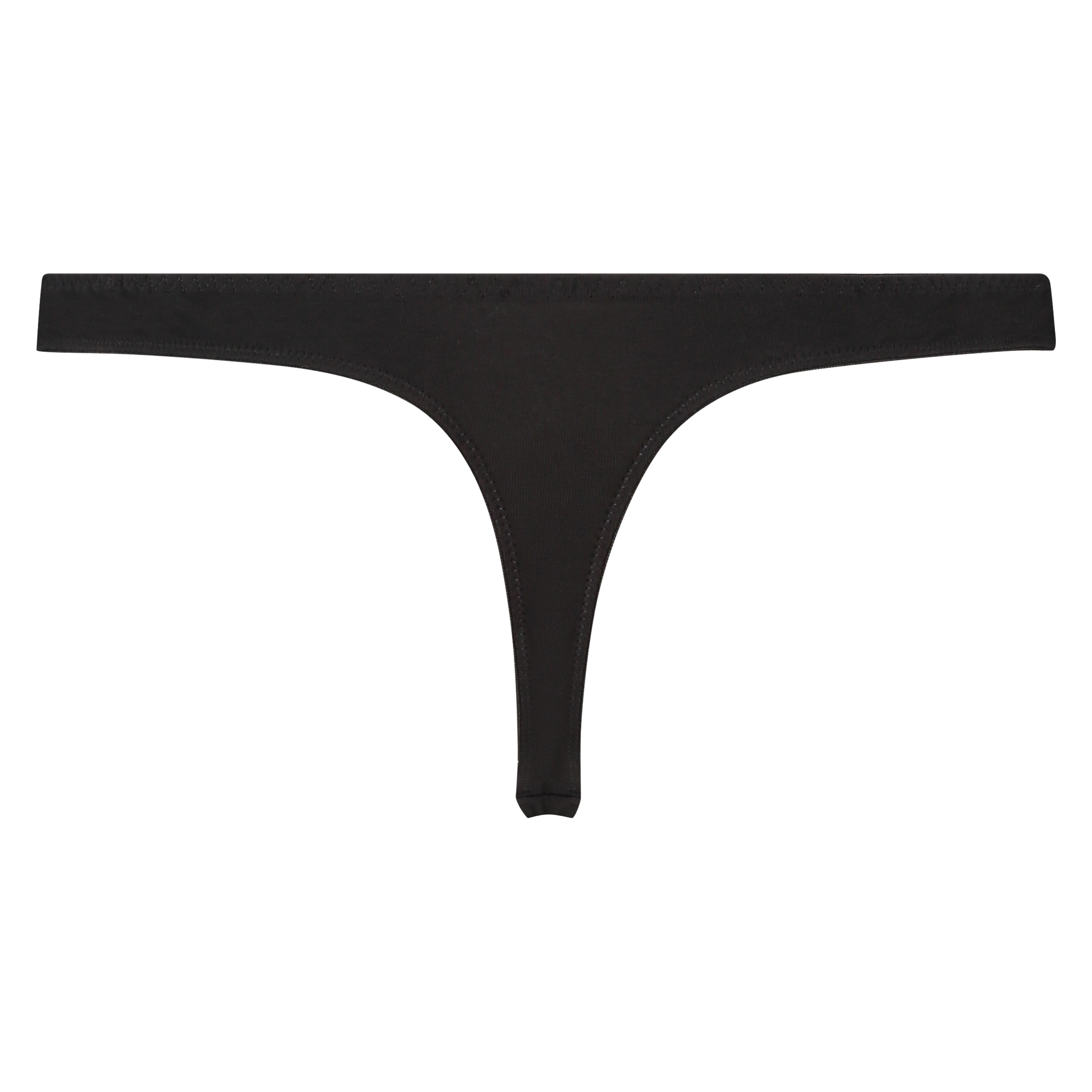 Secret Lace cotton thong, Black, main