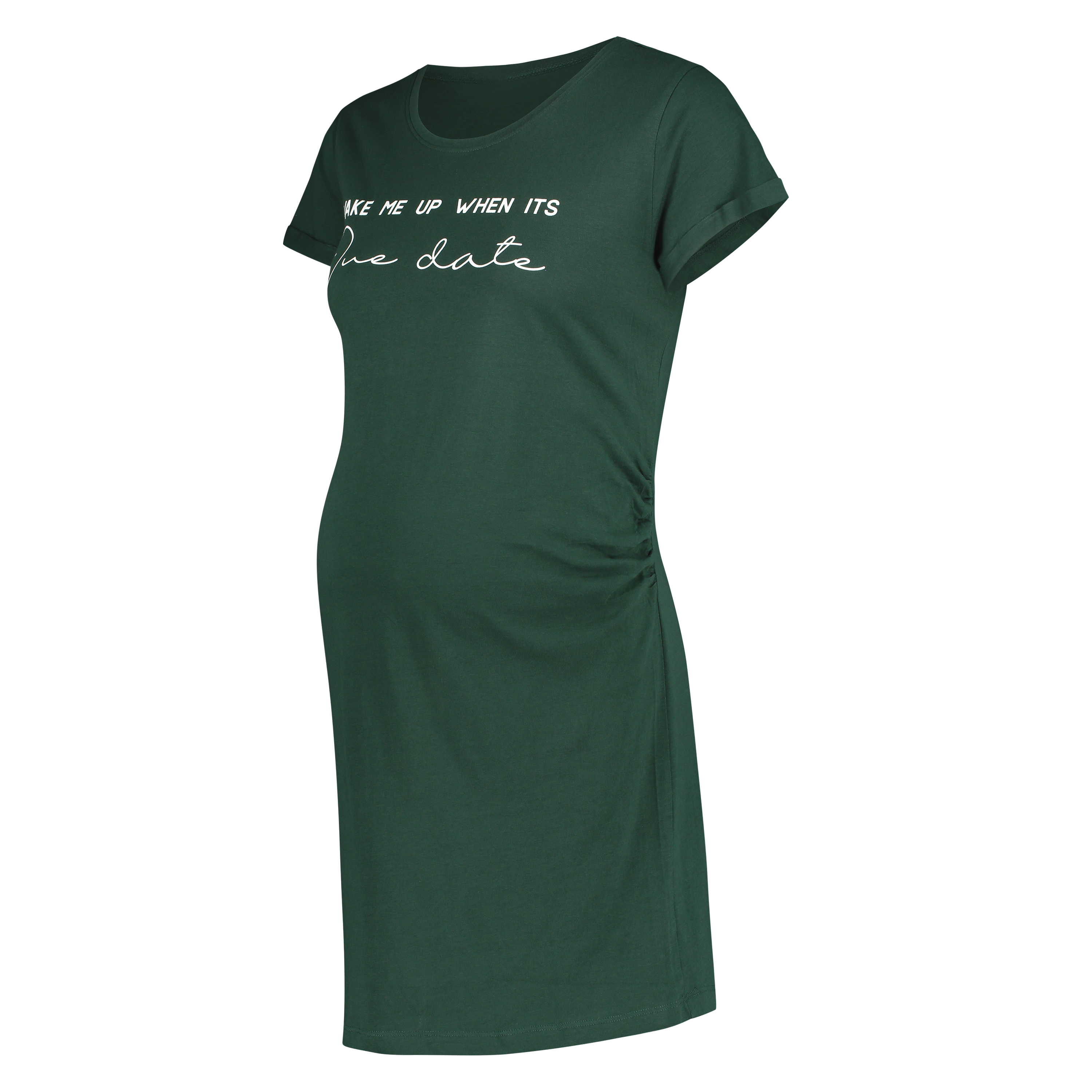 Short-Sleeved Maternity Nightshirt, Green, main