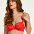Rose Non-Padded Underwired Bra, Red