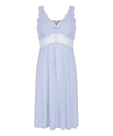 Nora Lace Slip Dress, Blue