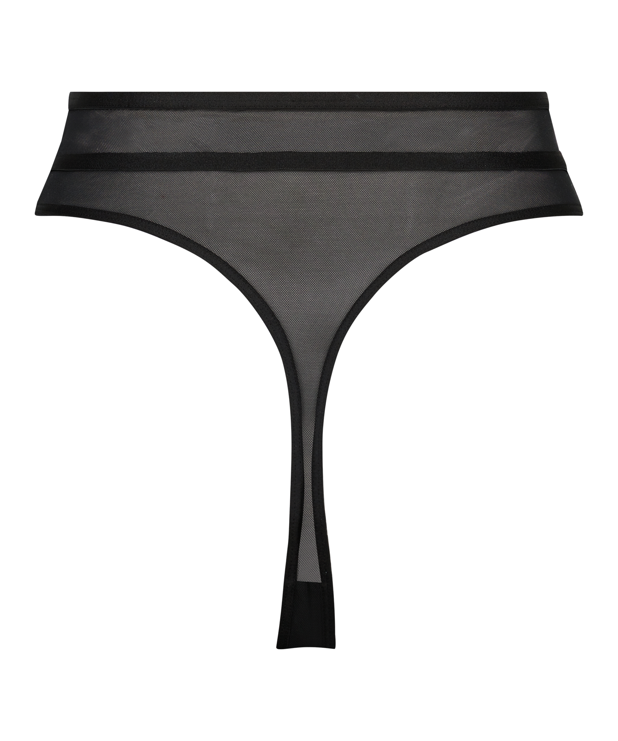 Sexy mesh high-cut thong, Black, main