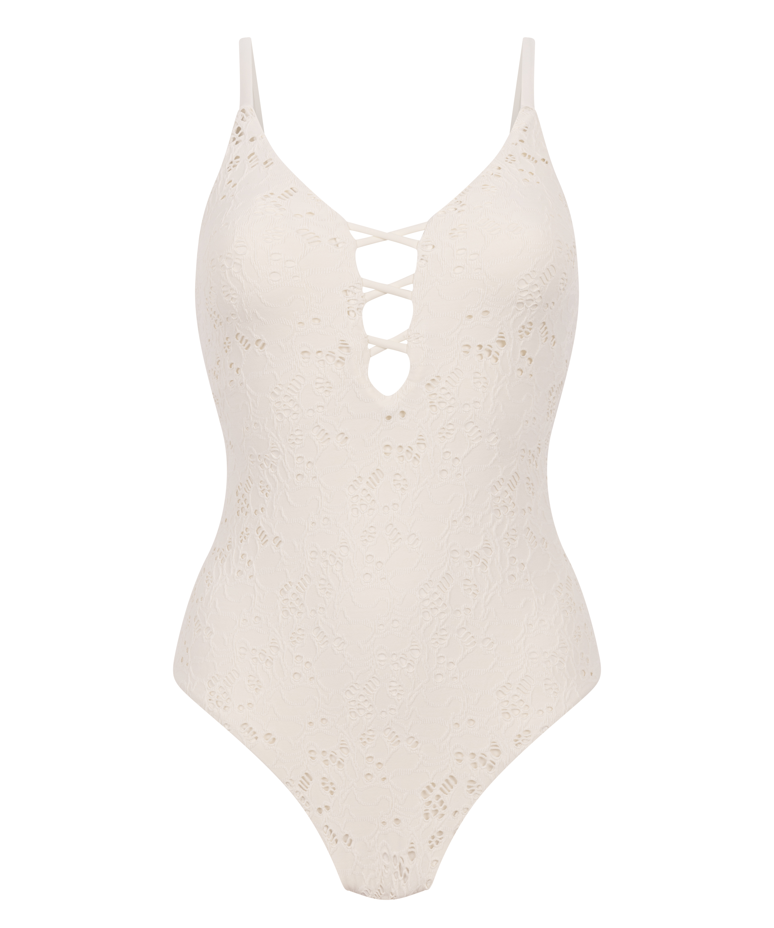 Crochet Bathingsuit, White, main