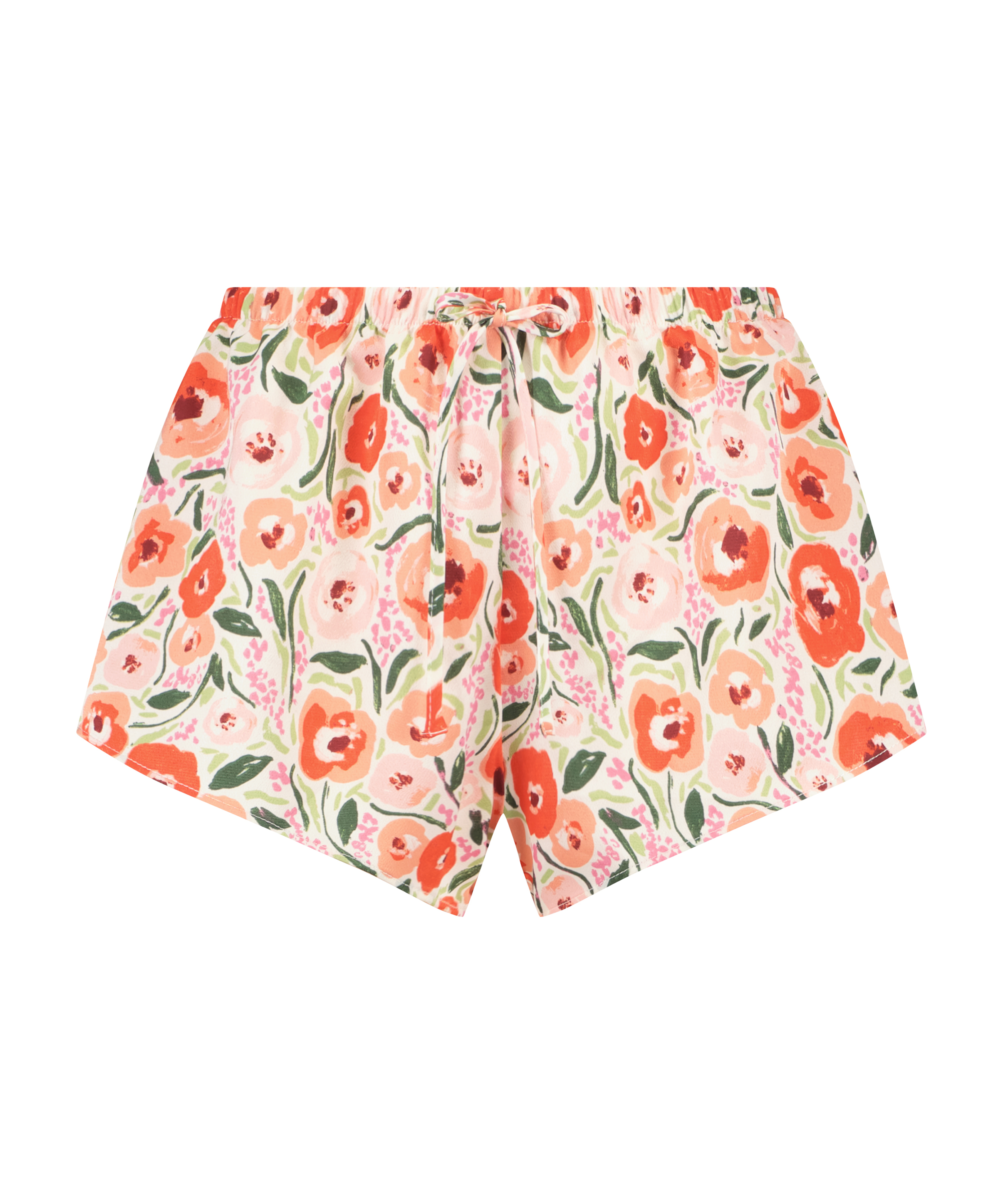 Satin Shorts, White, main