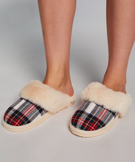 Teddy Mule Slipper, White