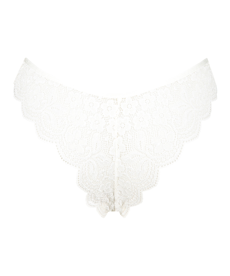 High leg Brazilian, White