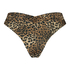 Leopard High Leg Bikini Bottoms, Brown