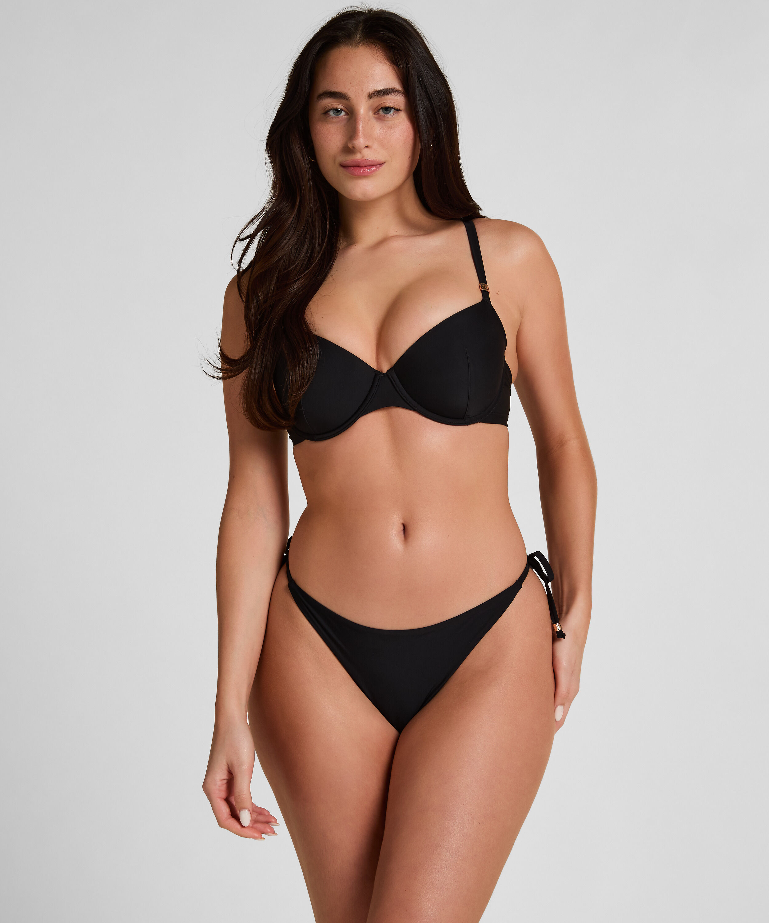 Thong Bikini Bottom Luxe, Black Thong Bikini Bottom Luxe, Black