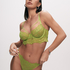 Isabella Non-Padded Underwired Longline Bra, Green