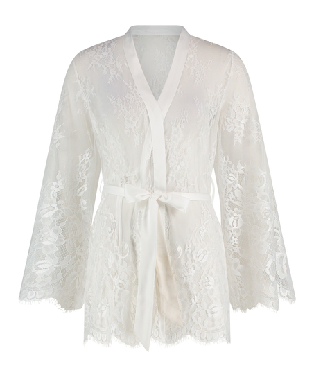 Isabelle Lace Kimono, White