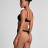 Invisible cotton thong, Black