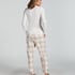 Flannel Pyjama Pants, Beige