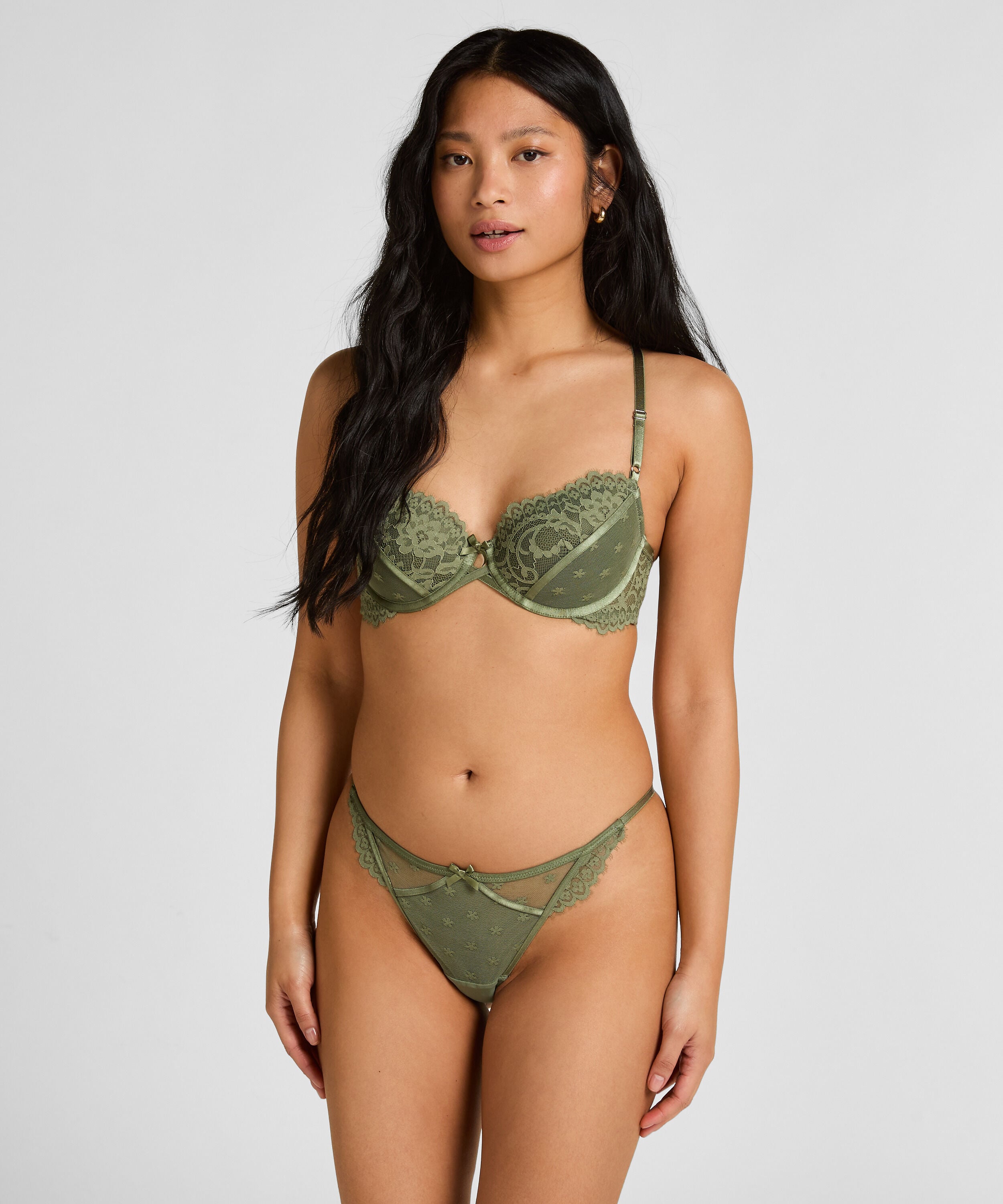 Valora Highleg Thong, Green Valora Highleg Thong, Green