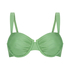 Mauritius non-padded underwired bikini top, Green