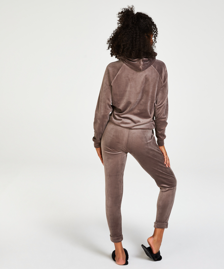 Petite Velours Jogging bottoms, Brown
