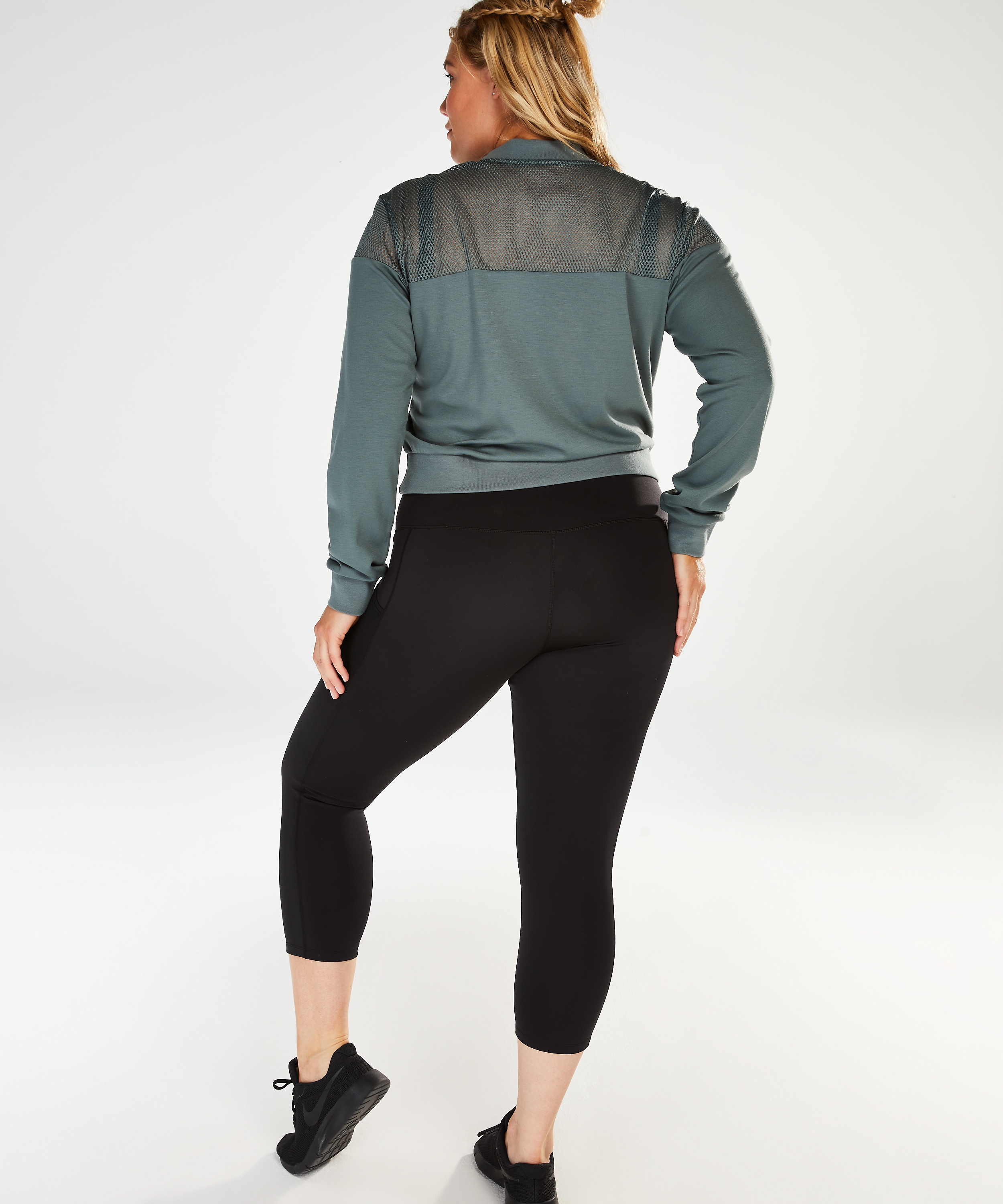 HKMX Mesh Sweater, Green, main