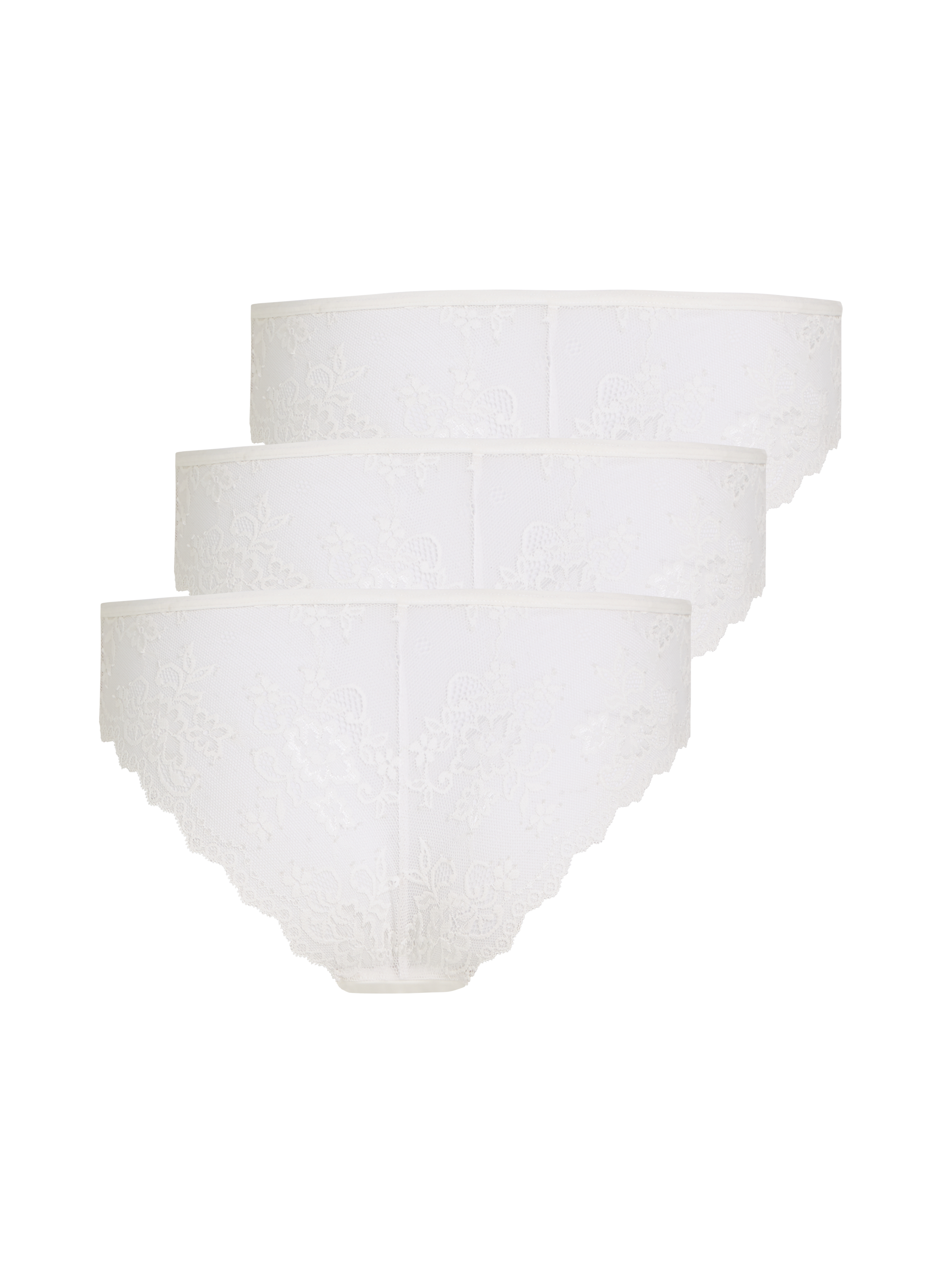 3-pack invisible Brazilian, White, main