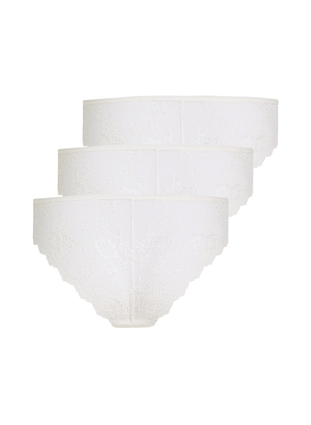 3-pack invisible Brazilian, White