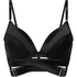 Colette Padded Underwired Longline Push-Up Bra, Black