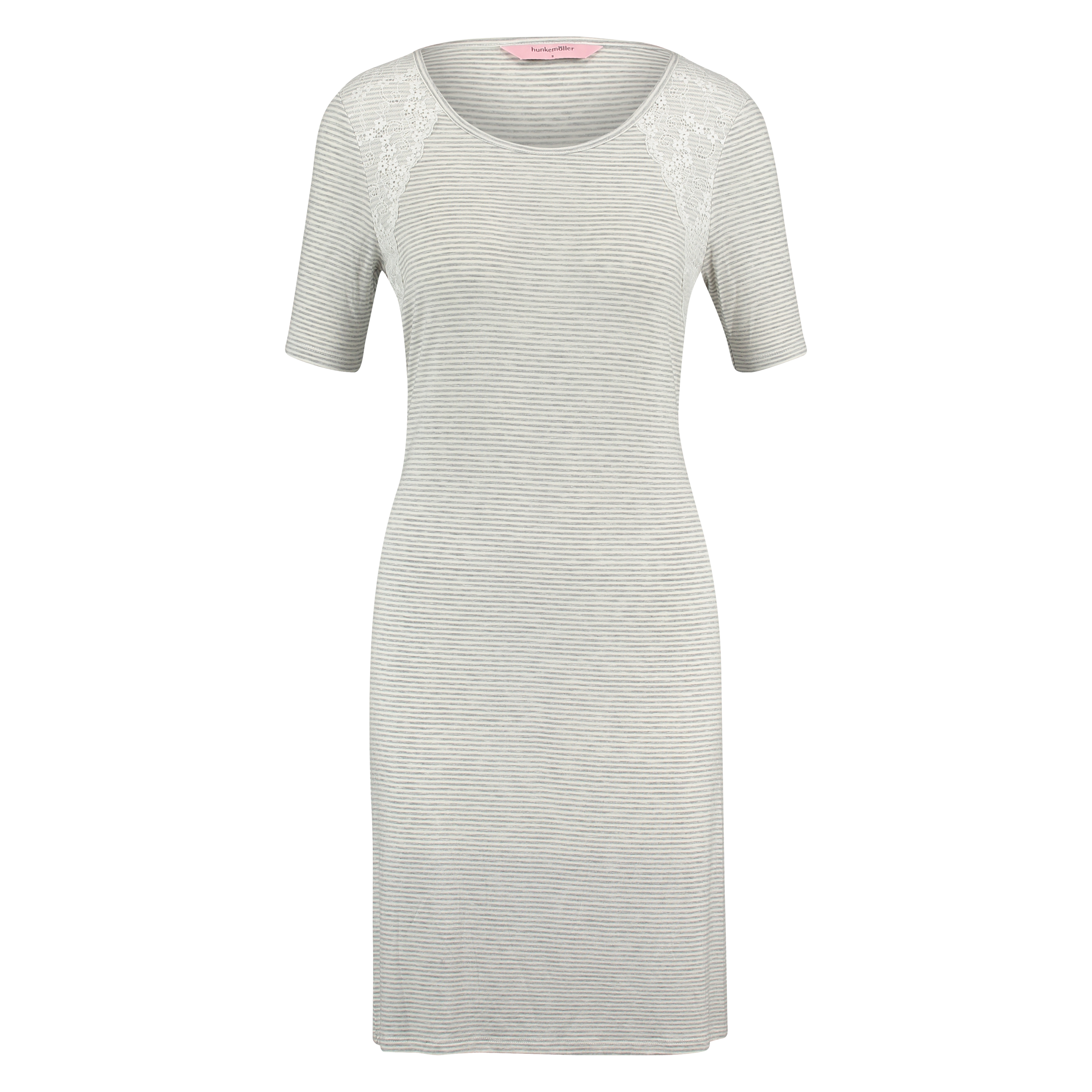 Round Neck Nightshirt, Grey, main