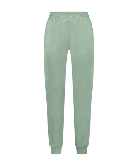 Velours Jogging Pants, Green