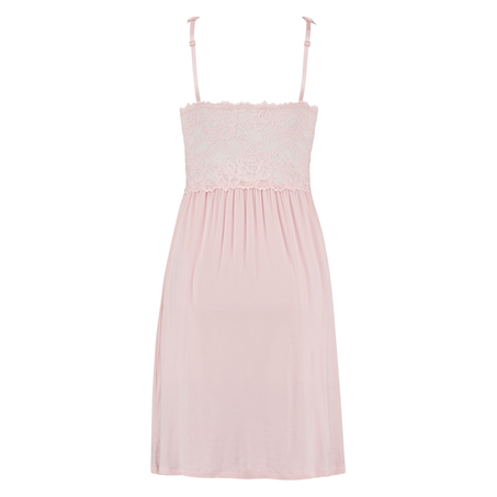 Modal Lace Slip Dress, Pink