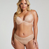 Angie Padded Underwired Push-Up Bra, Beige
