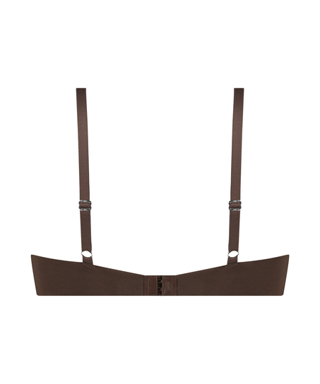 Smooth Padded Underwired Push-Up Bra, Brown