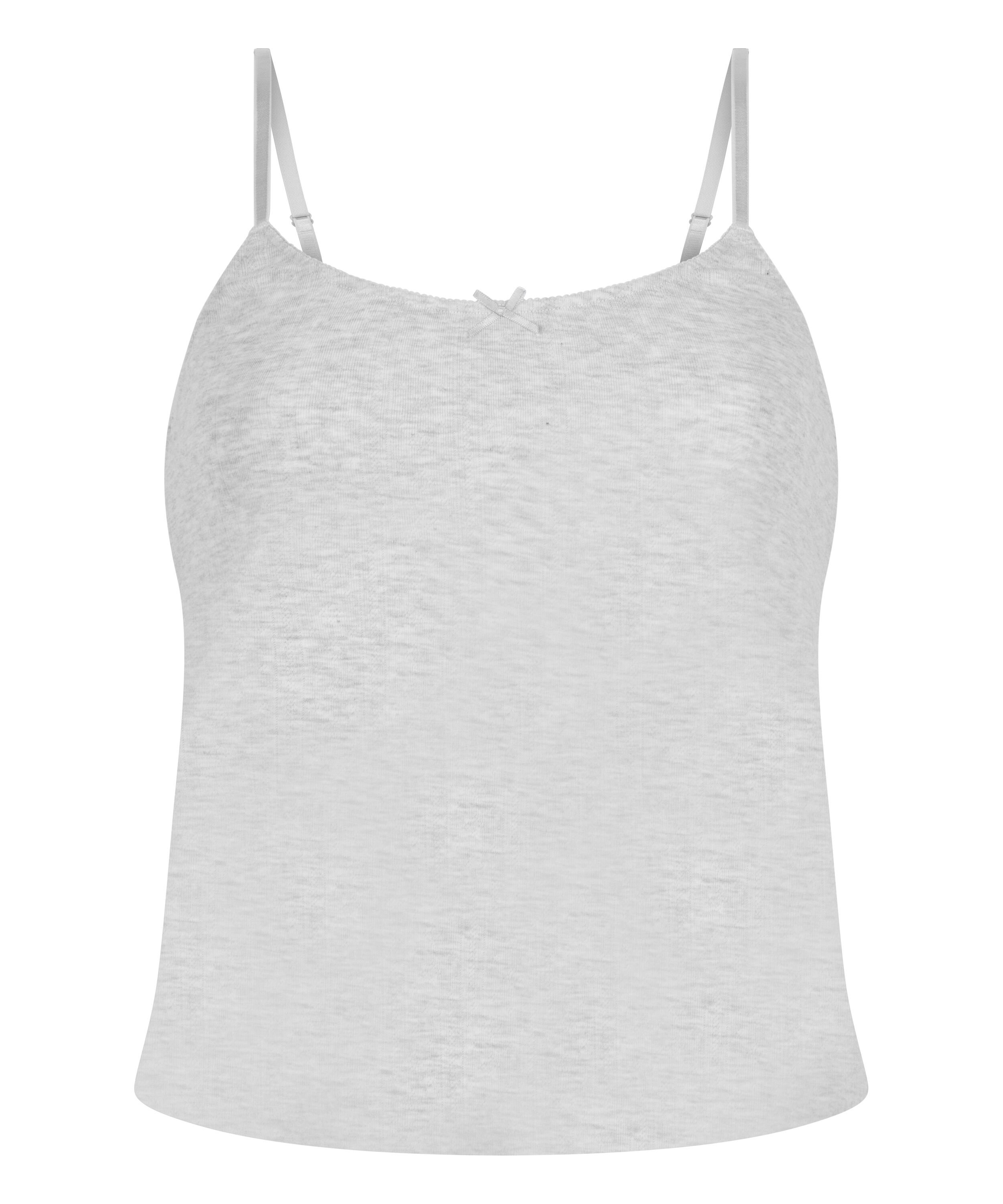 Pointelle Pyjama Top, Grey