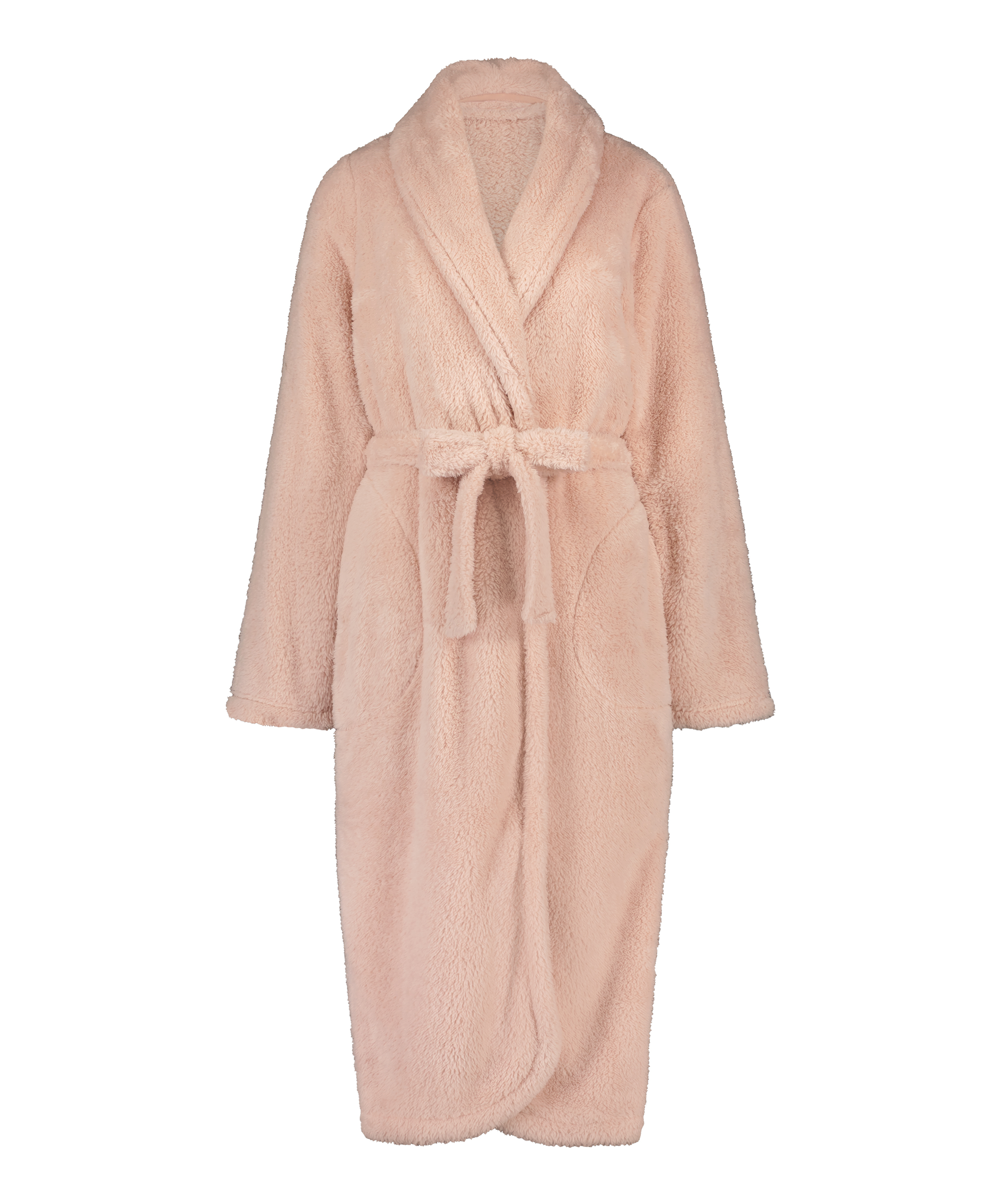 Fleece Bathrobe, Pink, main