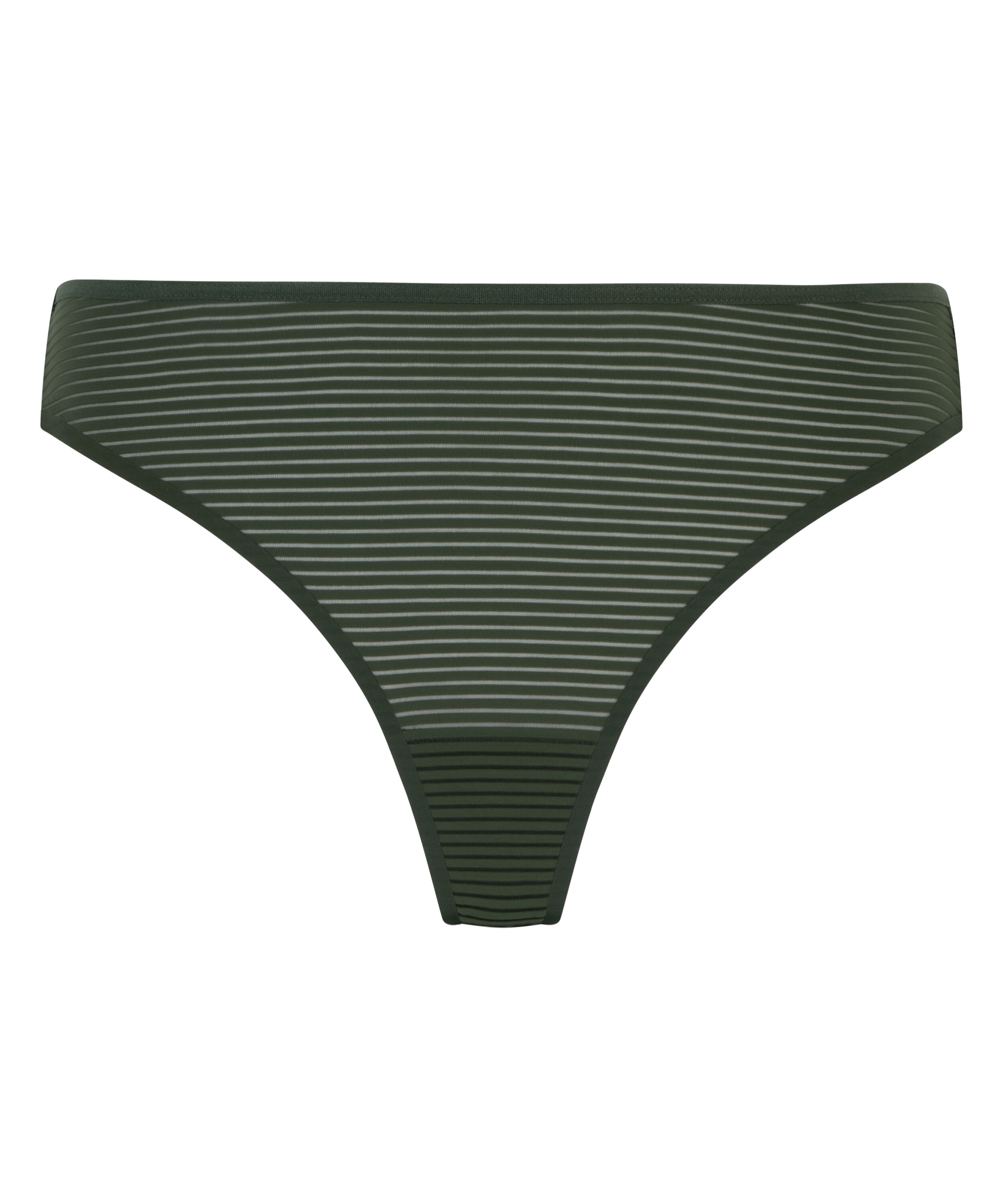 Invisible thong Stripe mesh, Green