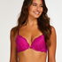 Rose padded push-up bra, Purple