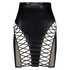 Private Lace-up Mesh Skirt, Black