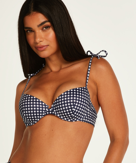 Seychelles padded underwired bikini top, Blue