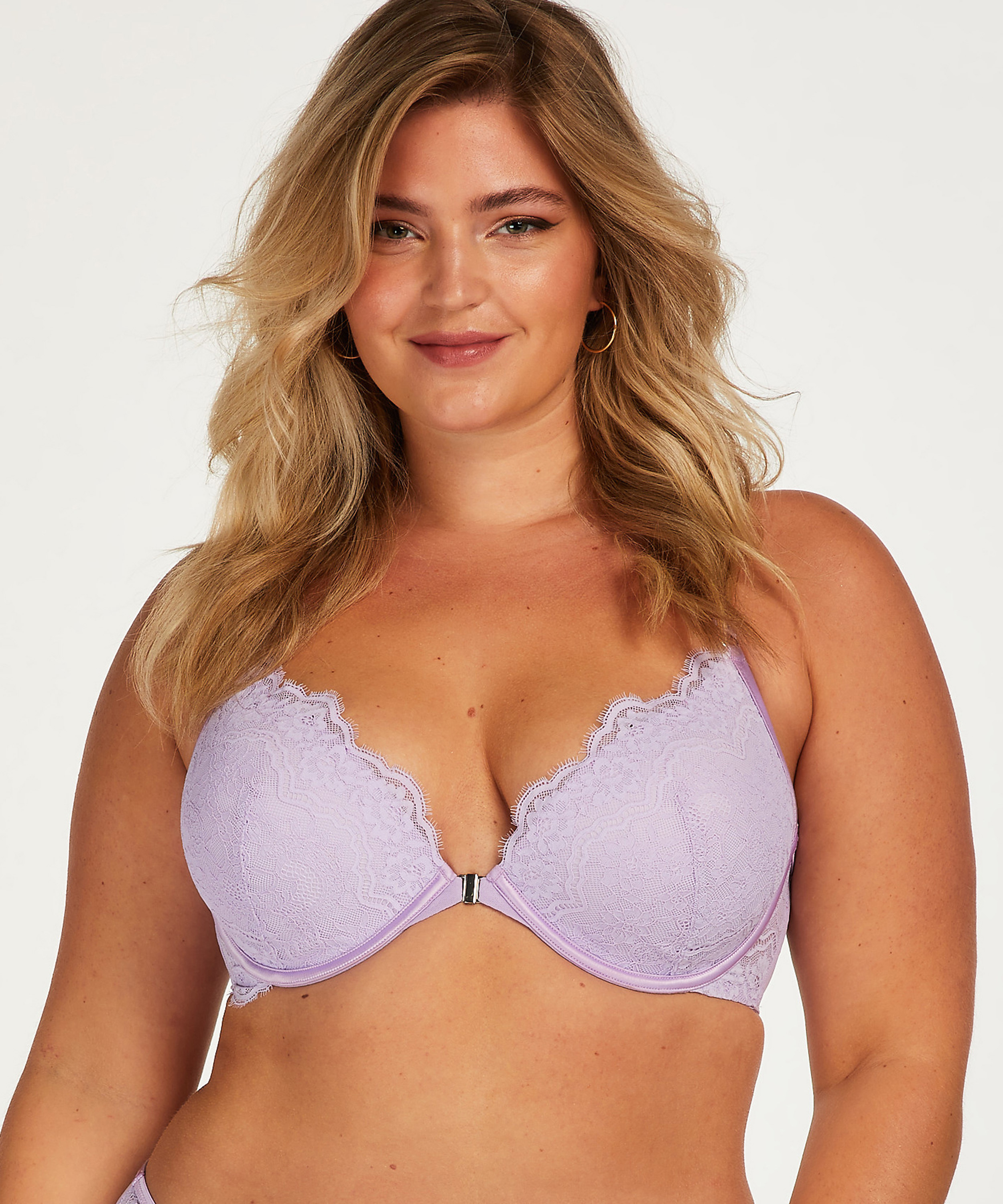 Blaise Padded Push-Up Underwired Bra, Purple, main