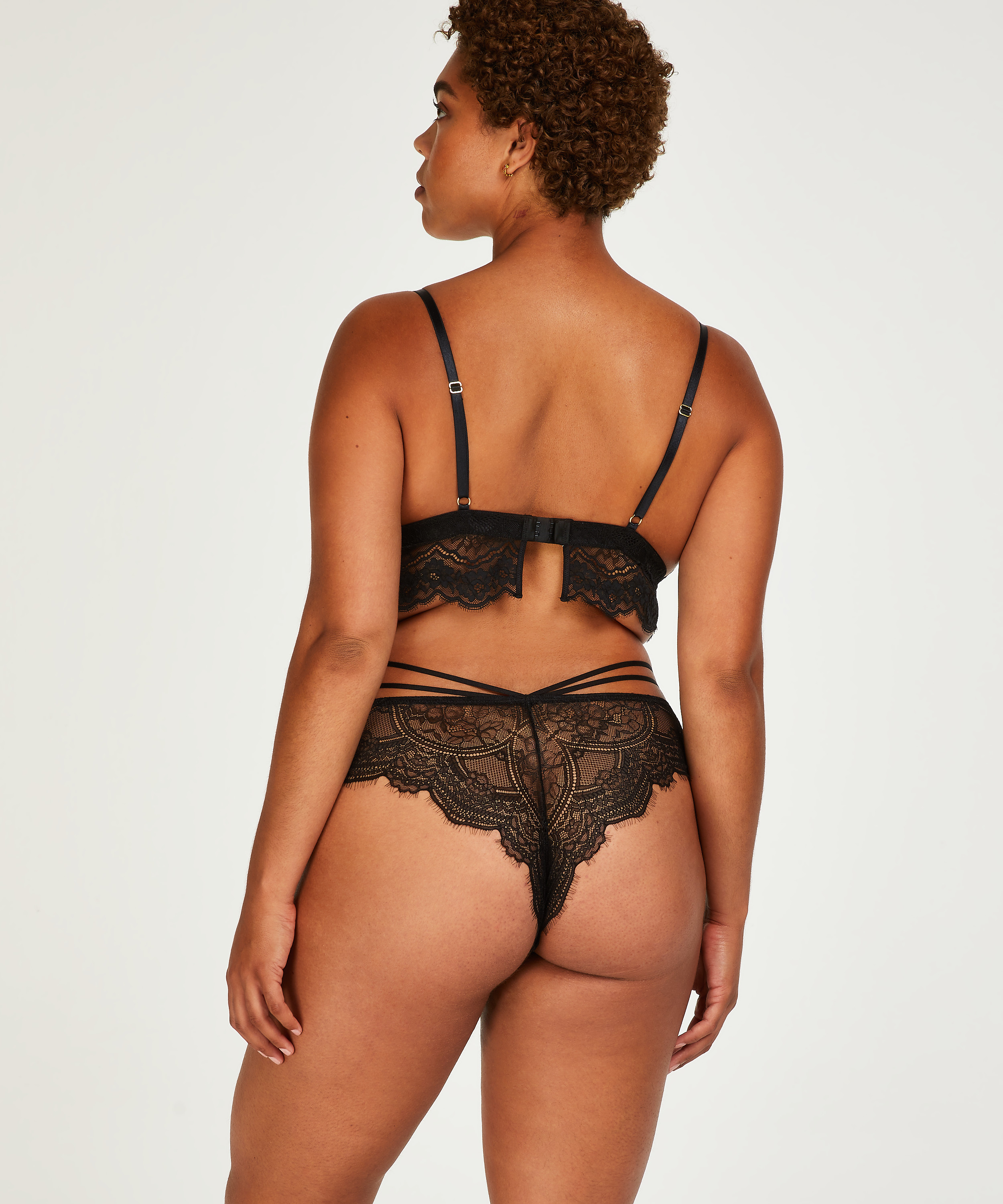 Sian High Cut Brazilian, Black, main