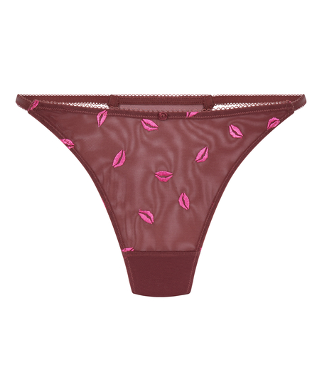 Frida Highleg Thong, Red