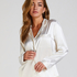 Satin Long-Sleeved Jacket, White