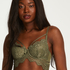 Marilee Padded Underwired Longline Bra, Green