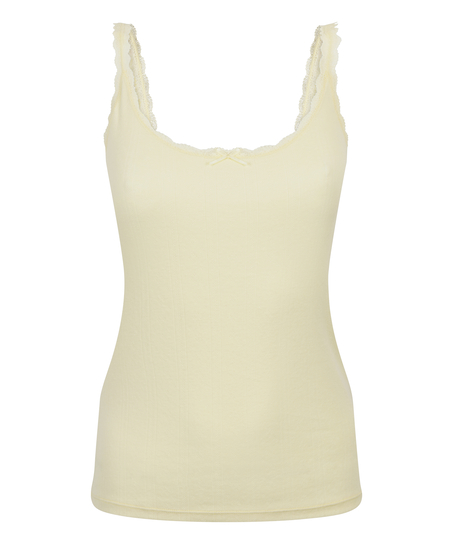 Pointelle Singlet, Yellow