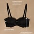 Angie Padded Underwired Strapless Bra, Black