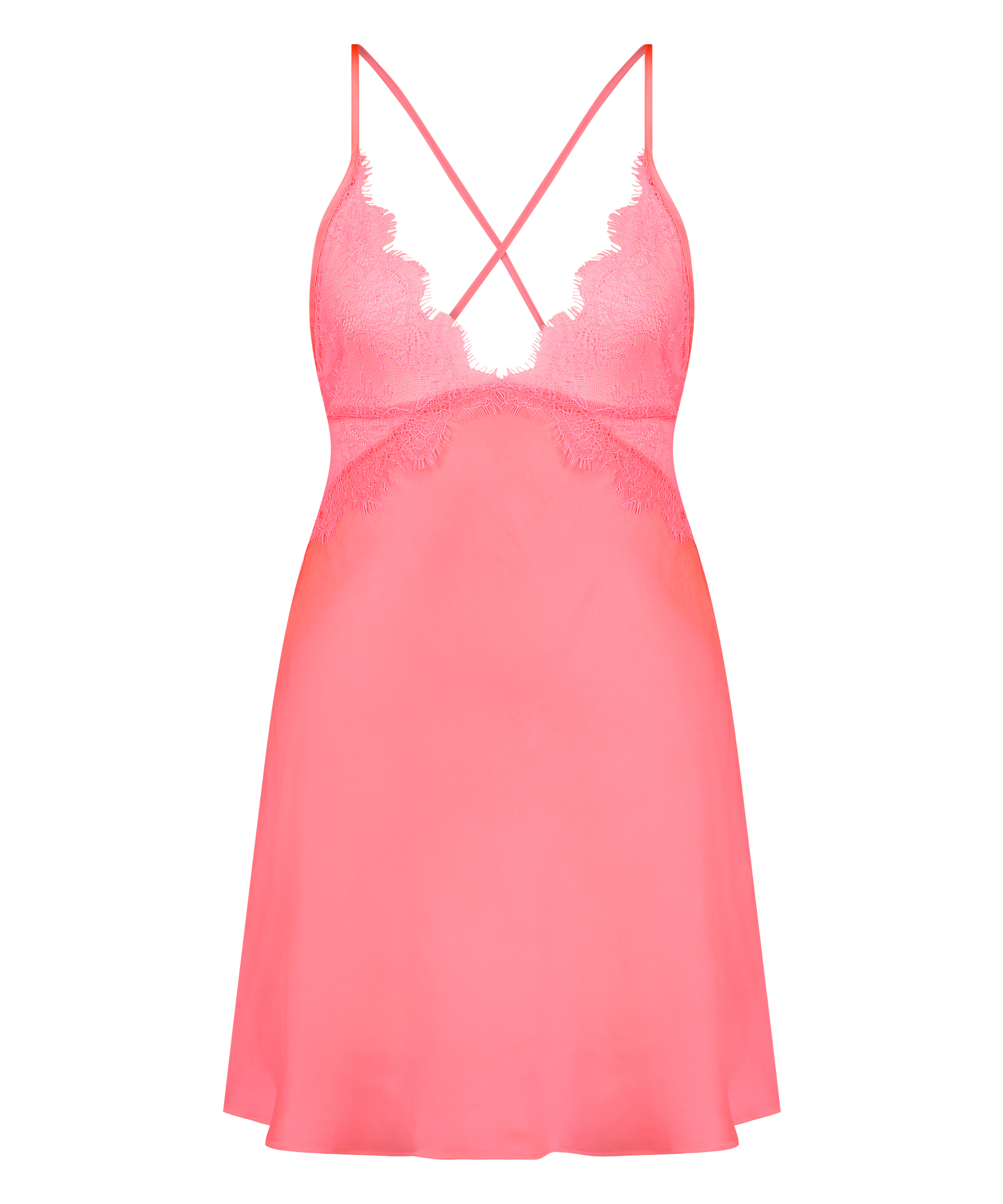 Kimmy Satin Slip Dress, Pink, main