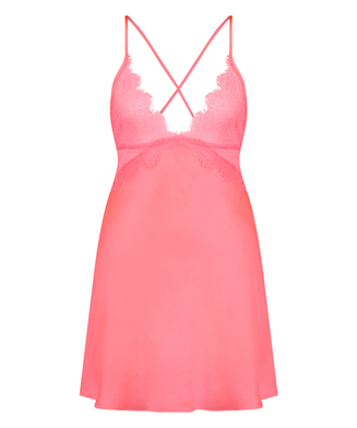 Kimmy Satin Slip Dress, Pink
