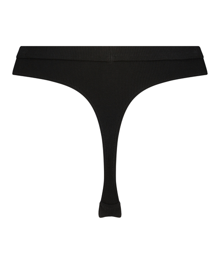Baddie high-cut thong, Black