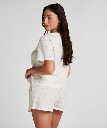 Pyjama Set Cotton Jersey, White